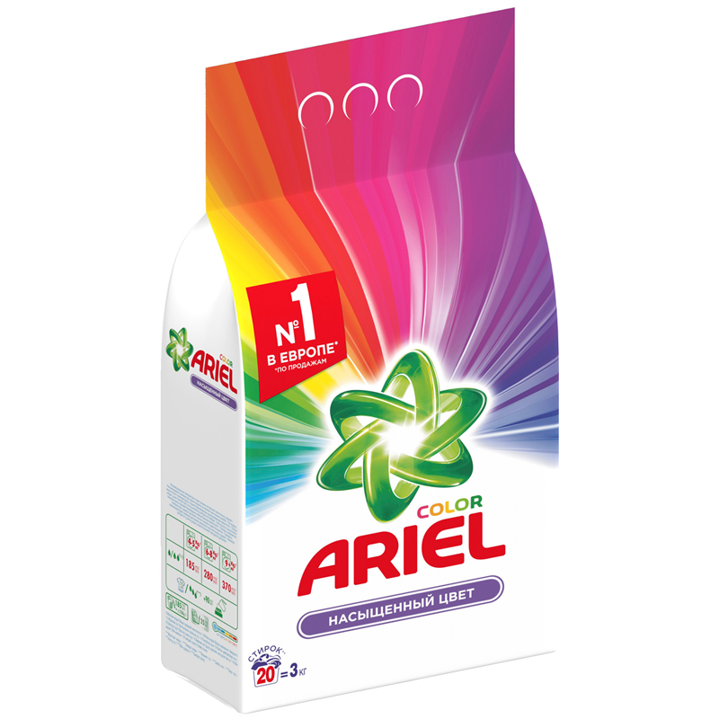 

Стиральный порошок Ariel Color , для цветного белья, 3кг, автомат, Color