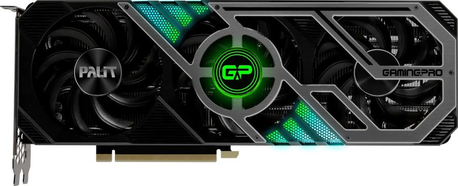 

Видеокарта Palit NVIDIA GeForce RTX 3080 GAMING PRO OC, 12Gb DDR6X, 384bit, PCI-E, HDMI, 3DP, Retail (NED3080S19KB-132AA), GAMING PRO OC