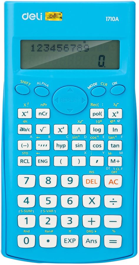 Калькулятор научный DELI E1710A/BLU, 10+2-разрядный