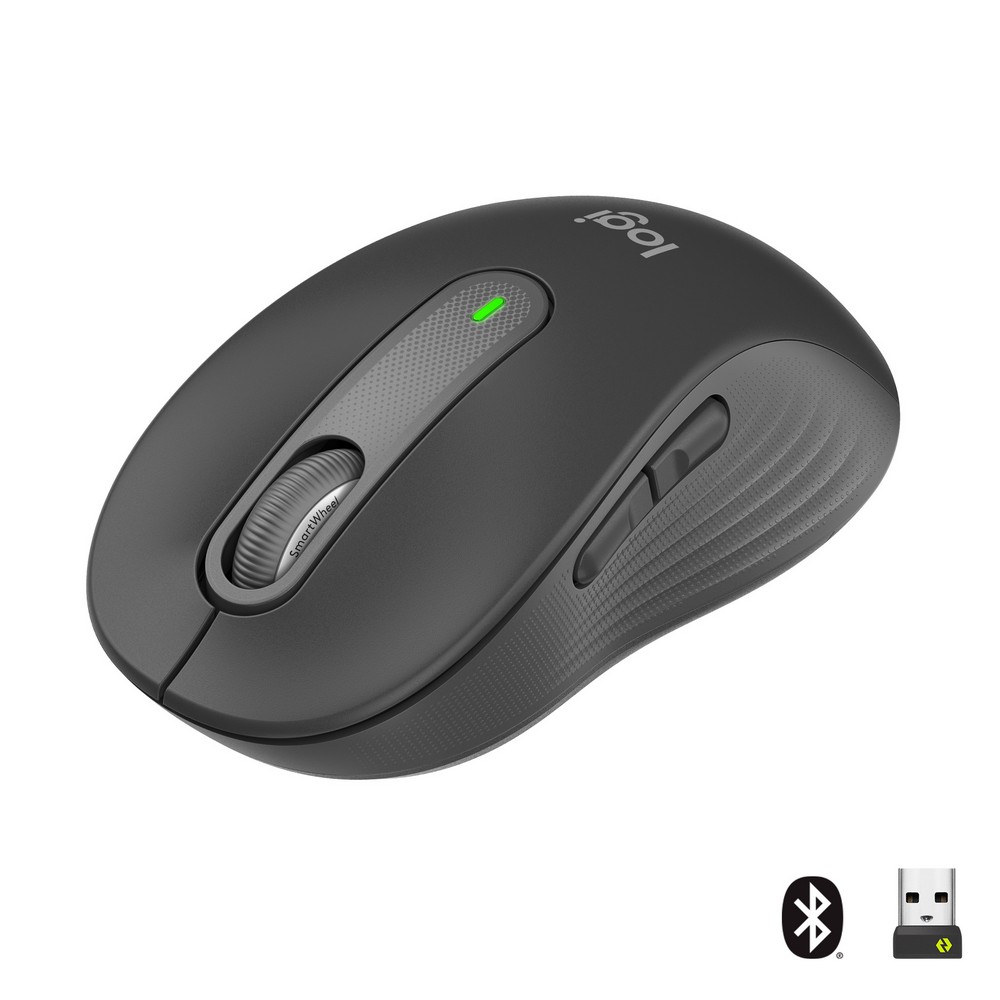 Мышь беспроводная Logitech Signature M650, 4000dpi, оптическая светодиодная, USB, графит (910-006253/910-006390)