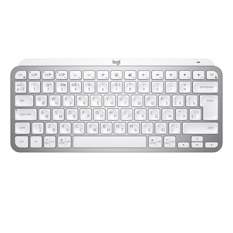 Клавиатура беспроводная Logitech MX Keys MINI, мембранная, Bluetooth / USB, cветло-серый (920-010502) - фото 1