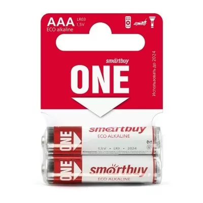 

Батарея Smartbuy ONE, AAA (LR03/24А), 1.5V, 1шт.(отгрузка кратно 2) (SOBA-3A02SB-Eco)