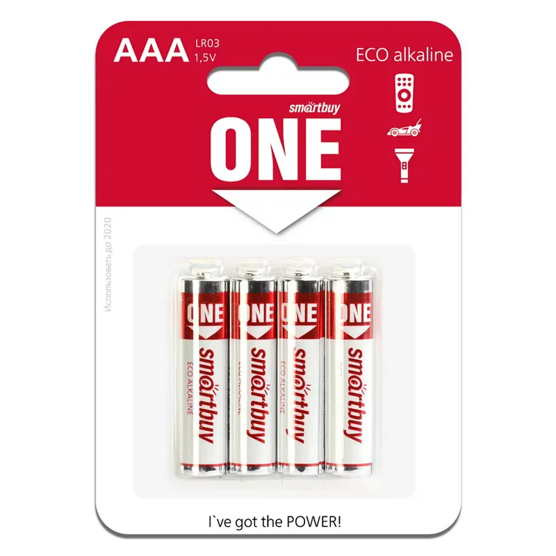 

Батарея Smartbuy ONE, AAA (LR03/24А), 1.5V, 1шт. (отгрузка кратно 4) (SOBA-3A04B-Eco)
