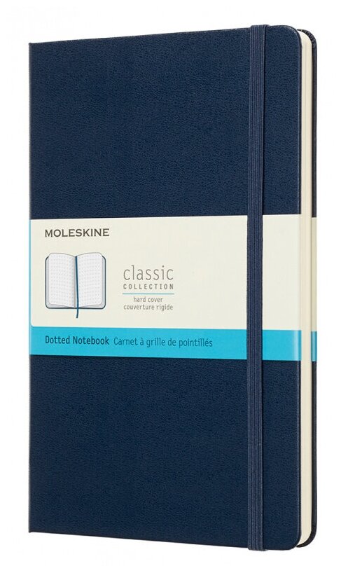 

Блокнот Moleskine CLASSIC, 130х210мм, пунктир, 120 листов, сапфировый (QP066B20)