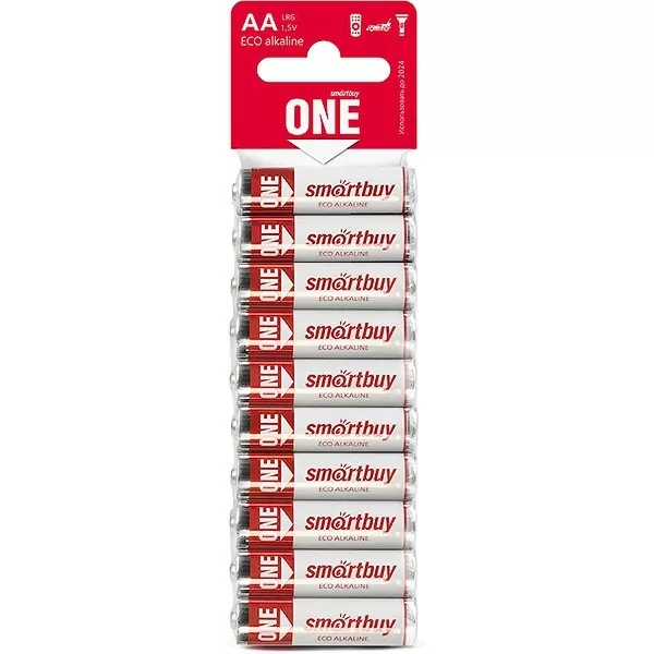 

Батарея Smartbuy ONE, AA (LR06/15А), 1.5V, 1шт.(отгрузка кратно 10) (SOBA-2A10B-Eco)