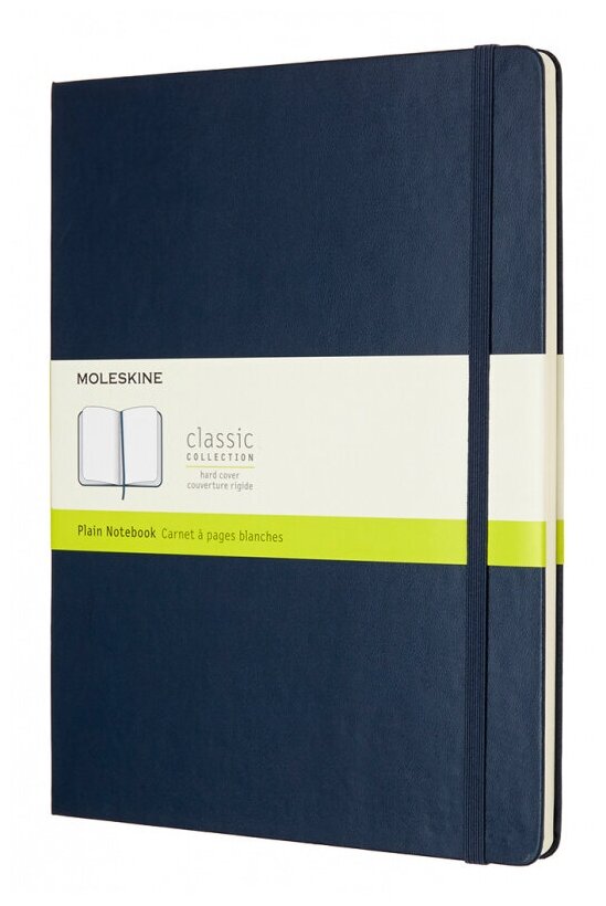 

Блокнот Moleskine CLASSIC, 190х250мм, без линовки, 96 листов, синий (QP092B20)