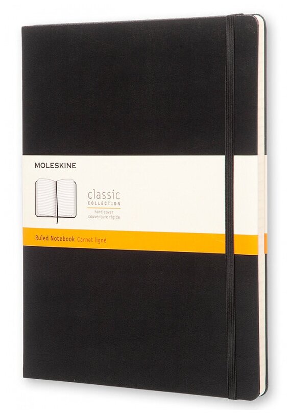 

Блокнот Moleskine CLASSIC, 190х250мм, линейка, 96 листов, черный (QP090)