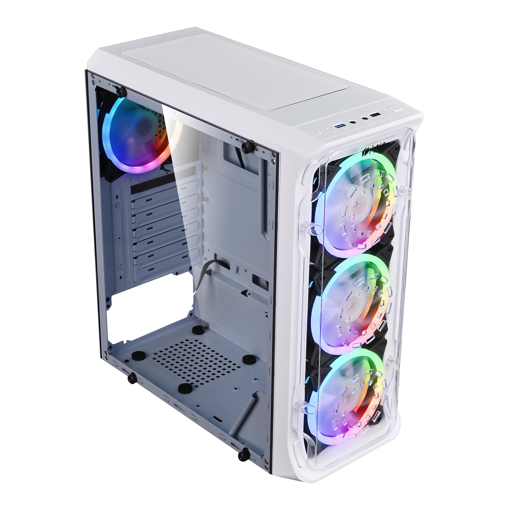 

Корпус HIPER MG100 WIND, ATX, Midi-Tower, USB 3.0, белый, Без БП, MG100 WIND