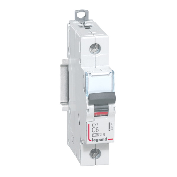 

Выключатель автоматический Legrand DX3 однополюсный (1P/1П) 6А C 10кА/16кА (409111)