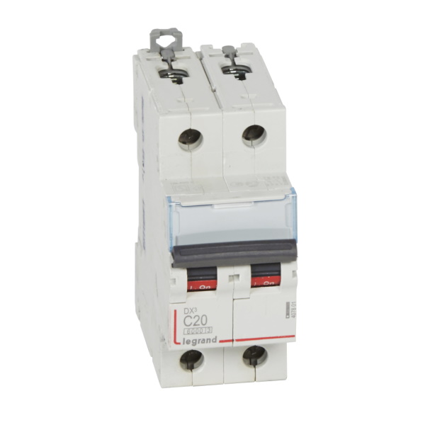 

Выключатель автоматический Legrand DX3 двухполюсный (2P/2П) 20А C 6kA/10kA (407801)