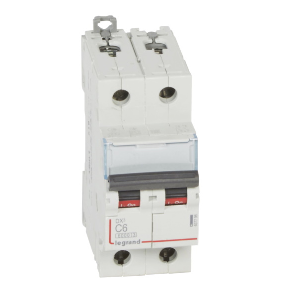 

Выключатель автоматический Legrand DX3 двухполюсный (2P/2П) 6А C 6kA/10kA (407796)