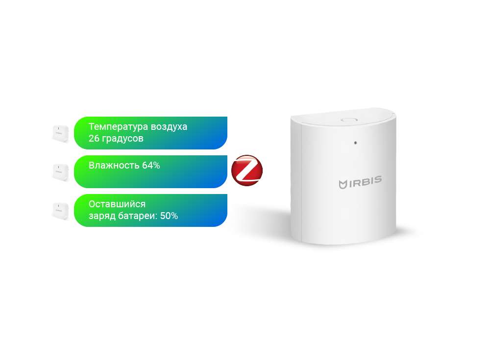 Датчик температуры и влажности Irbis Climate Sensor 1.0, Zigbee