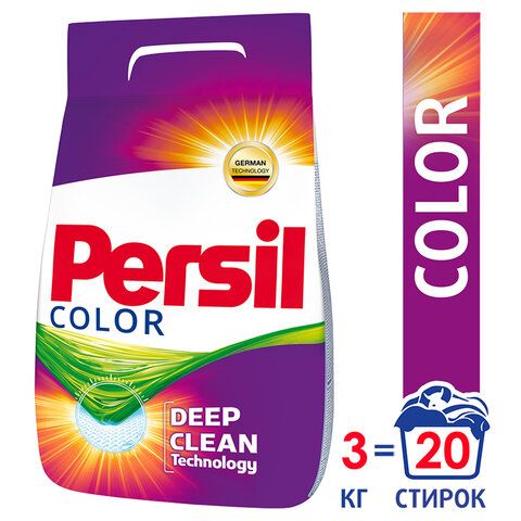 

Стиральный порошок PERSIL Color, для цветного белья, 3кг, автомат (2466283), Color