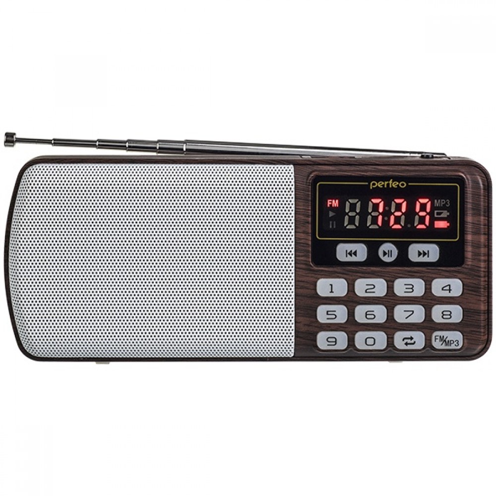 

Акустика портативная Perfeo ЕГЕРЬ, 3 Вт, FM, AUX, USB, microSD, коричневый (PF_A4463), ЕГЕРЬ