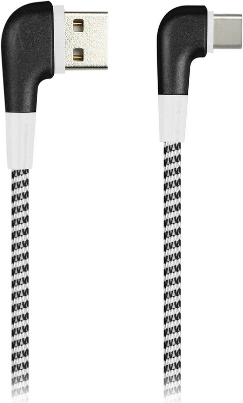 

Кабель USB Type-C(m)-USB 2.0(Am), угловой, 2A, 1м, черный Smartbuy Socks (iK-3112NSL black), 0