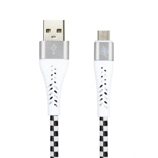 

Кабель USB 2.0(Am)-Micro USB 2.0(Bm), 2A, 1м, серый Smartbuy CHESS (K-12CSS gray), 0