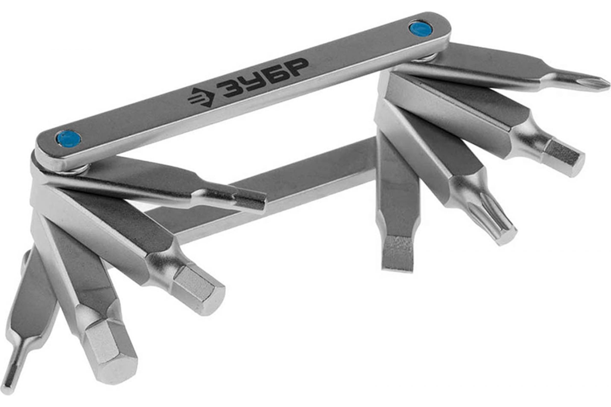 

Набор имбусовых ключей ЗУБР, предметов в наборе: 8 шт., HEX TORX PH1 SL (27423-H8), 0