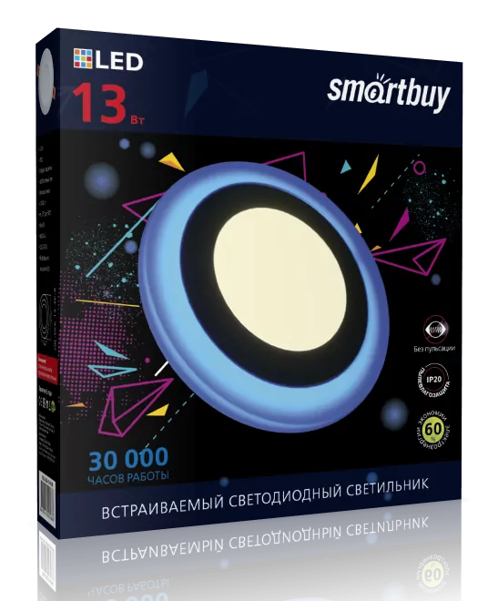 

Светильник потолочный светодиодный SBL-DLB-13-3K-B, 13Вт, 3000K, 1040лм, встраиваемый, IP20, SMARTBUY (SBL-DLB-13-3K-B), SBL-DLB-13-3K-B