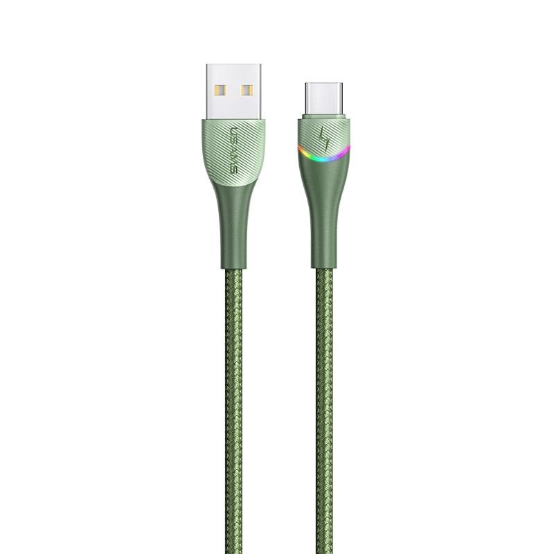 

Кабель USB Type-C-USB, 3A, 1.2м, зеленый USAMS U77 US-SJ542 (SJ542USB03), US-SJ542