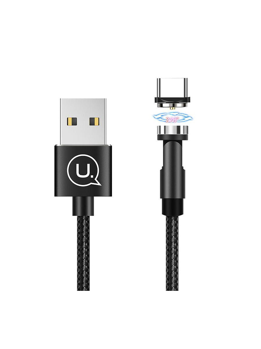 

Кабель USB Type-C(m)-USB 2.0(Am), 2.1A, 1м, черный USAMS U59 US-SJ473, US-SJ473