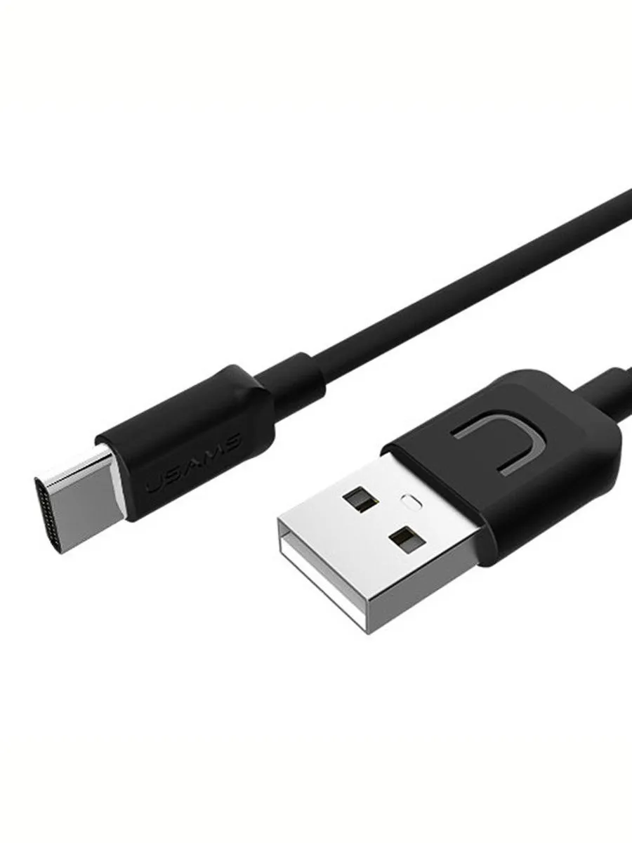 

Кабель USB Type-C(m)-USB 2.0(Am), 25см, черный USAMS U Turn Series (6958444954660), 0