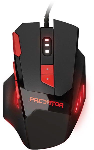 Мышь проводная Qumo Predator M80, 3200dpi, оптическая светодиодная, USB, черный (32971)