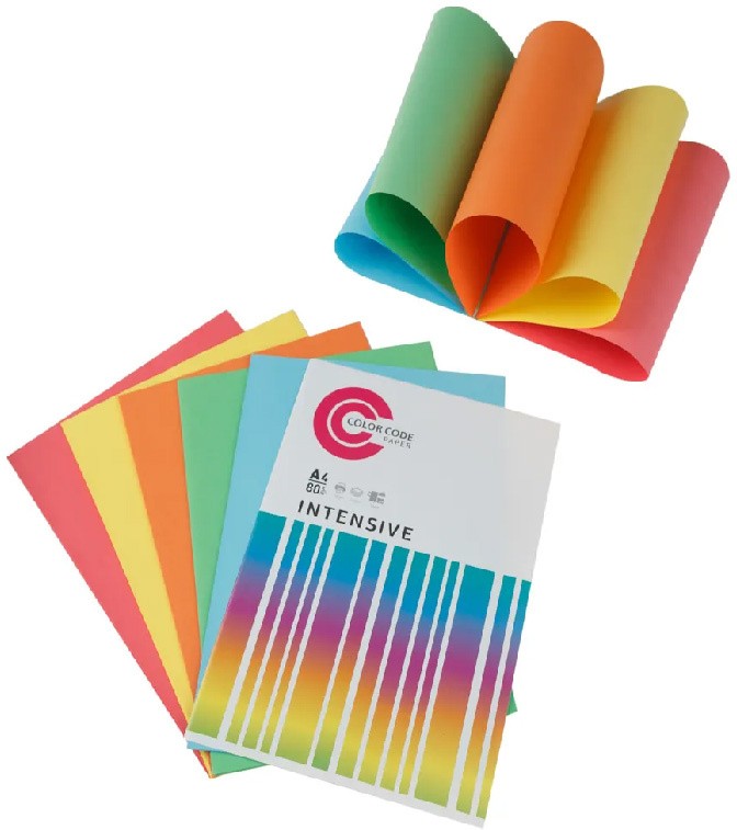 Бумага A4 80 г/м² 100 листов, радуга интенсив (5цветов) ColorCode COLOR БЦМИКС_И (334649)
