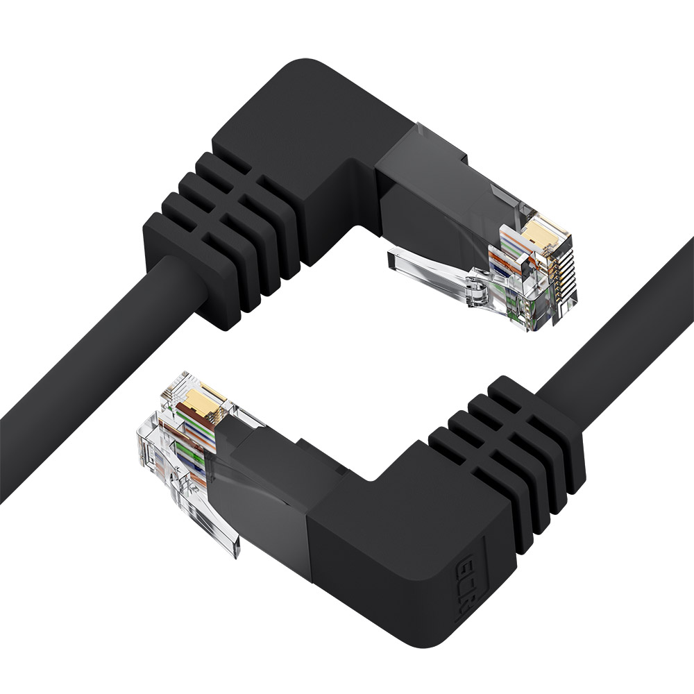 Патч-корд UTP кат.5e, 1м, RJ45-RJ45, черный, GCR (GCR-53911)