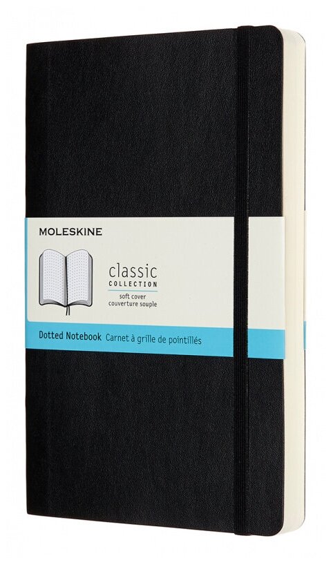 

Блокнот Moleskine CLASSIC SOFT EXPENDED, 130х210мм, пунктир, 200 листов, черный (QP619EXP)