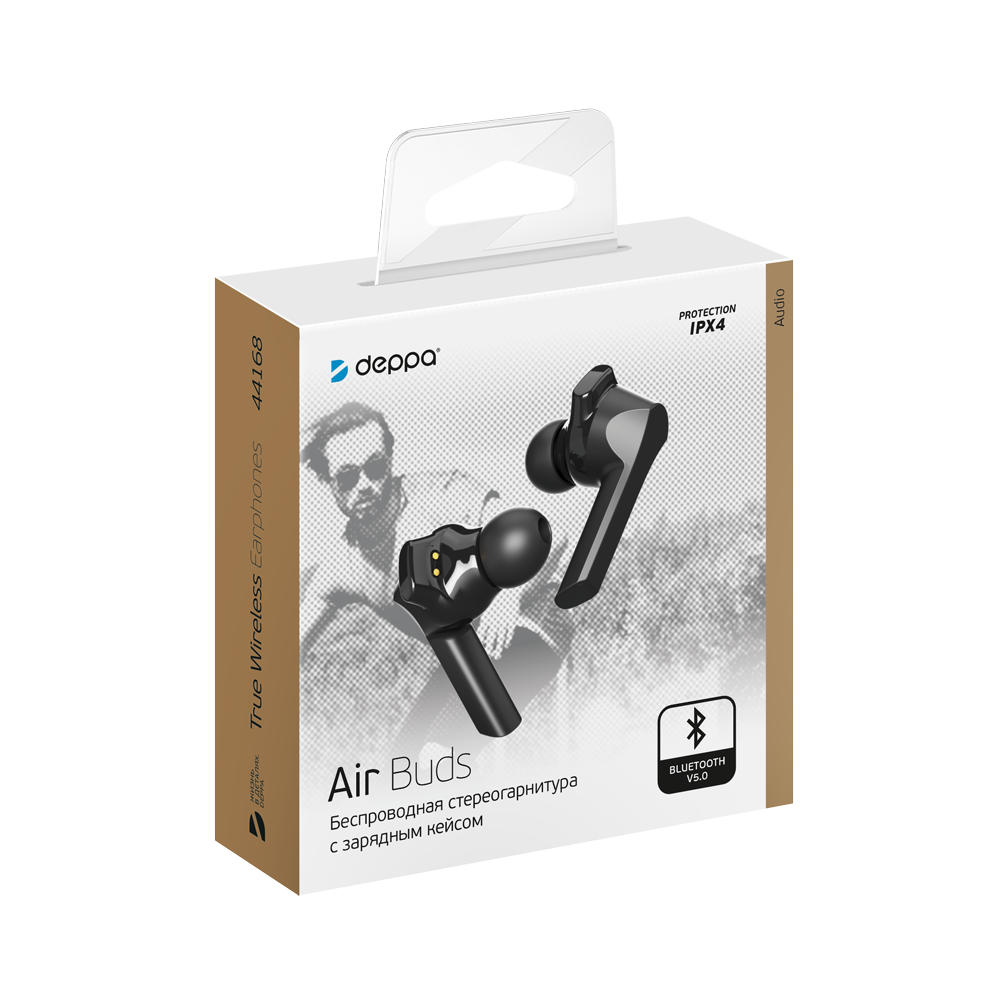 Наушники buds air 5. Bluetooth-гарнитура deppa Air Buds. Наушники deppa Air Buds Black. Наушники deppa stereo Air. Наушники TWS deppa Air Buds Pro.