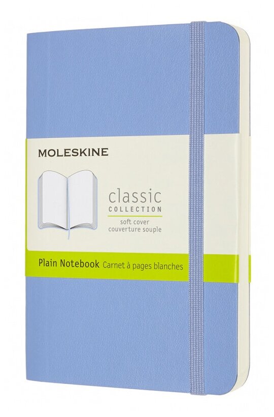 

Блокнот Moleskine CLASSIC SOFT, 90x140мм, без линовки, 96 листов, голубая гортензия (QP613B42), 0
