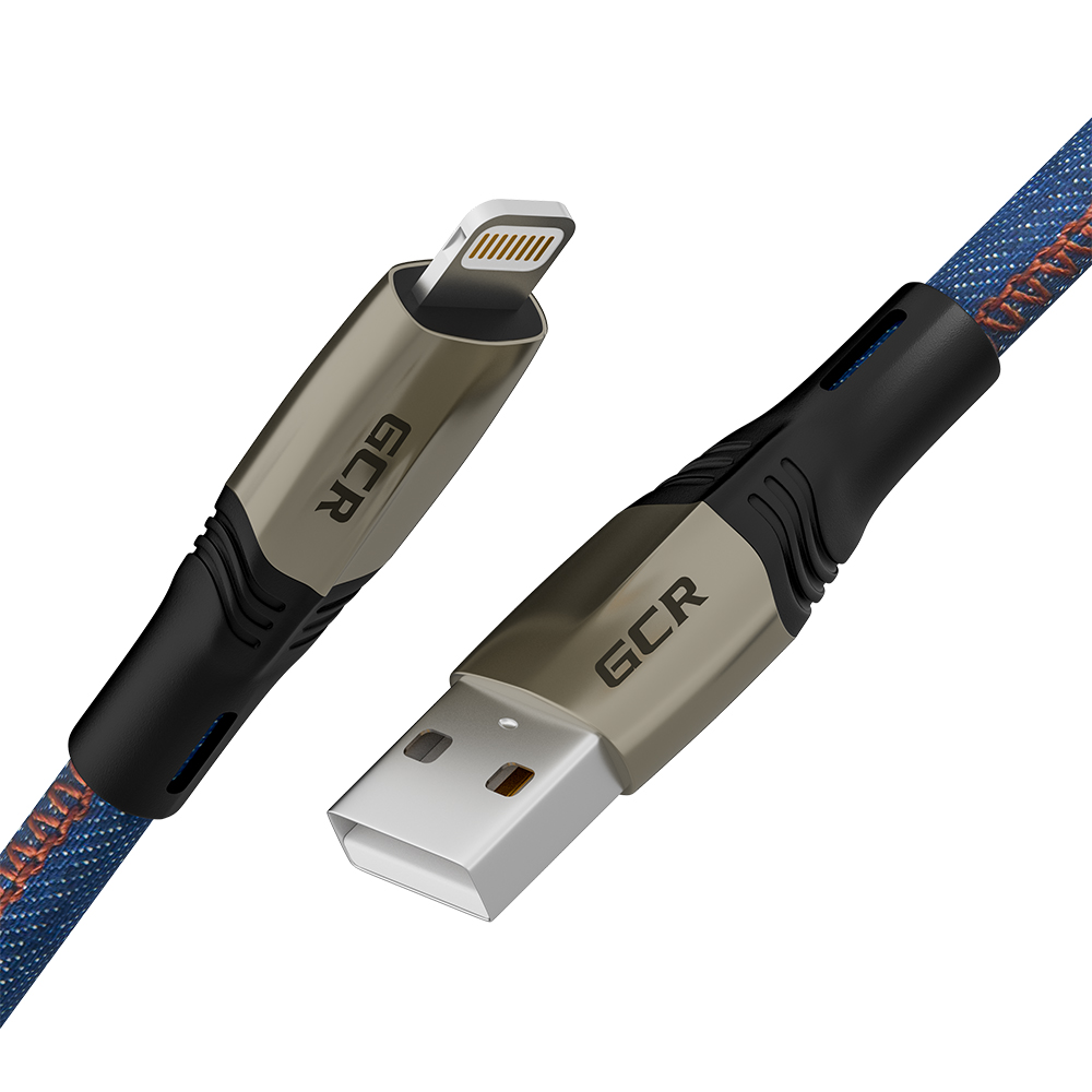 

Кабель Lightning 8-pin(m)-USB 2.0(Am), MFi, 1.7м, синий джинс Greenconnect MERCEDES GCR-IP14 (GCR-52012), GCR-IP14