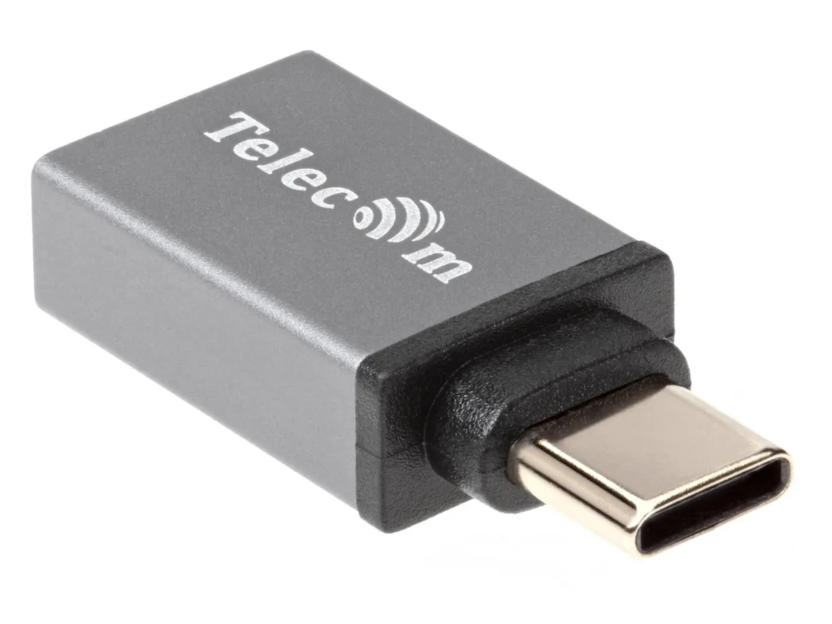 

Переходник USB Type-C-USB, Telecom (TA431M), Темно-серый