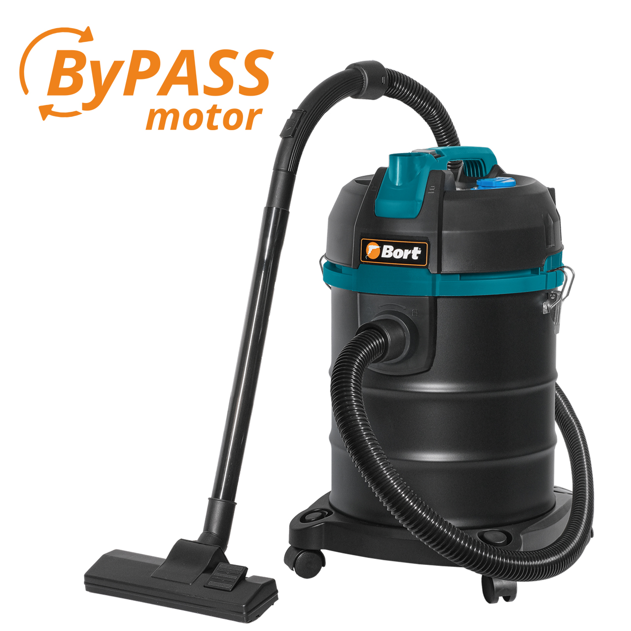 Строительный пылесос Bort BSS-1525 BLACK, сетевой