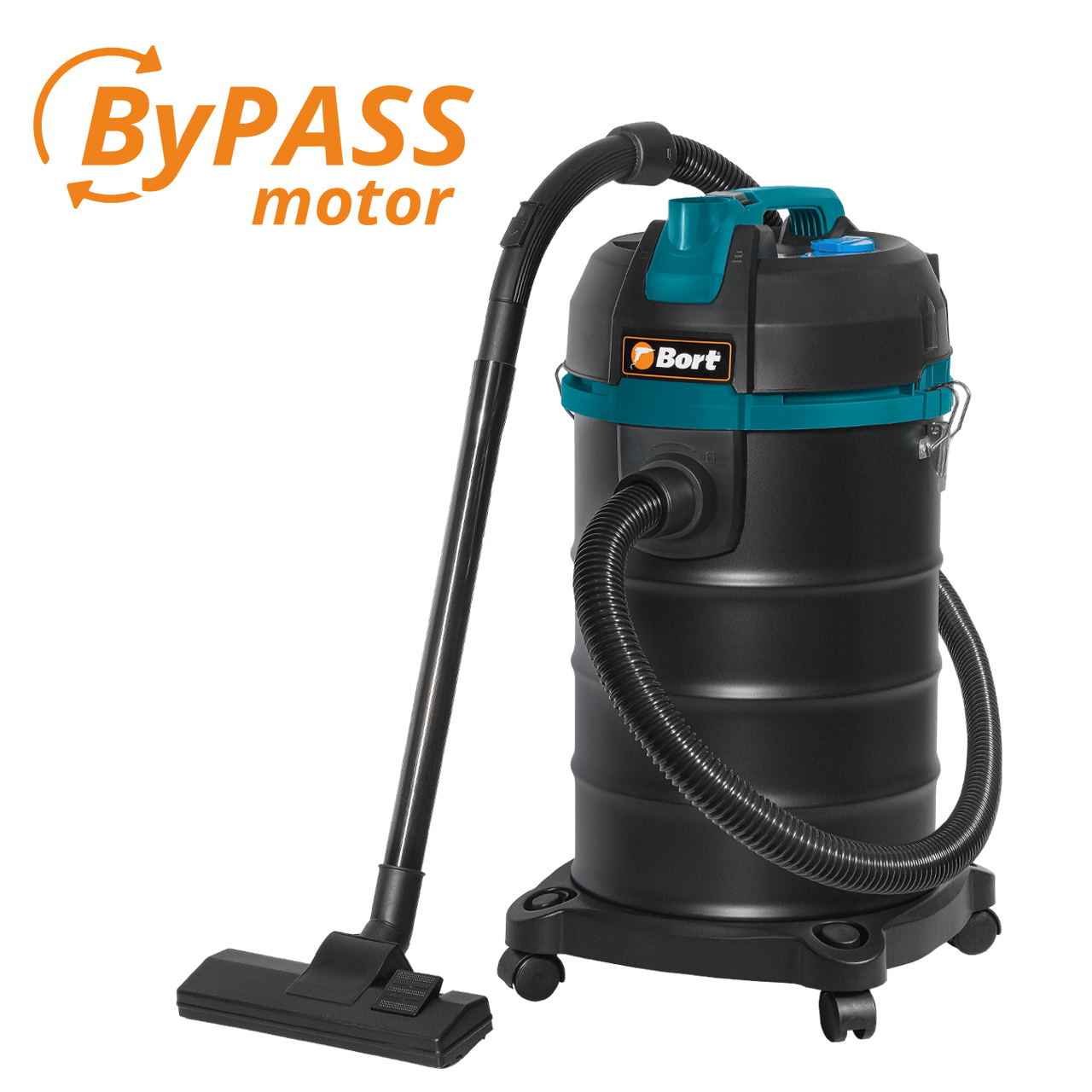 Строительный пылесос Bort BSS-1530 BLACK, сетевой