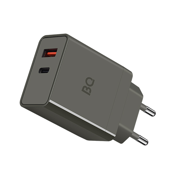 Сетевое зарядное устройство BQ 38W2A01 38W, 1USB, USB type-C, Quick Charge, PD, темно-серый