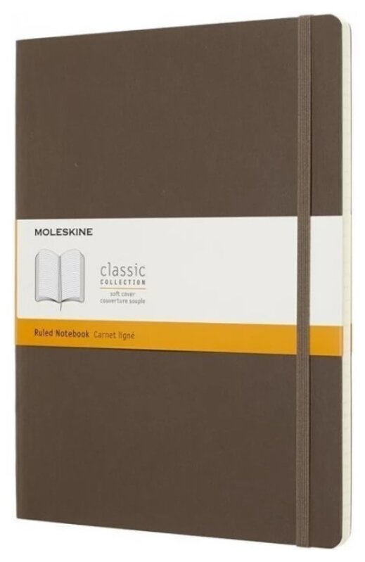 

Блокнот Moleskine CLASSIC SOFT, 130х210мм, без линовки, 96 листов, коричневый (QP618P14)