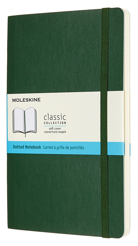 

Блокнот Moleskine CLASSIC SOFT, 130х210мм, пунктир, 96 листов, зеленый (QP619K15)