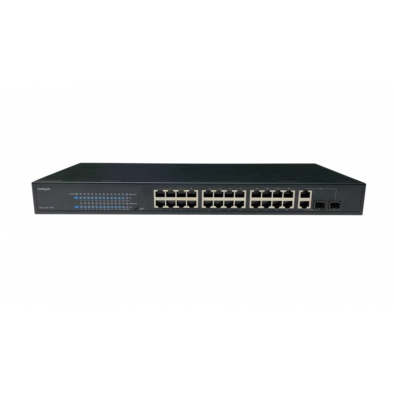 

Коммутатор Powertone PUS-CC24L-370R, кол-во портов: 24x100 Мбит/с, SFP 2x1 Гбит/с, установка в стойку, PoE (макс. 370Вт) (PUS-CC24L-370R), PUS-CC24L-370R