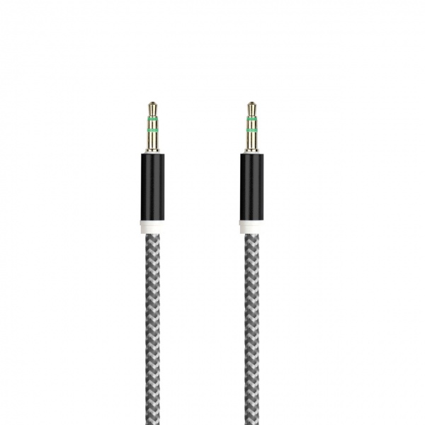 

Кабель Jack 3.5mm(M)-Jack 3.5mm(M), 1м, черный/белый Smartbuy AUX STRAIGHT A-35-35 (A-35-35box black), A-35-35