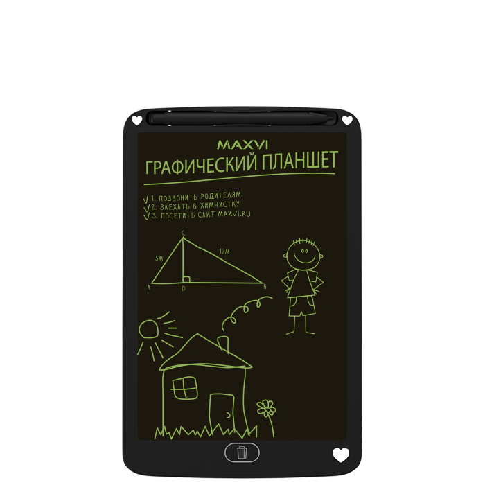 

Графический планшет Maxvi MGT-01, 8.5", перо - беспроводное, черный, MGT-01