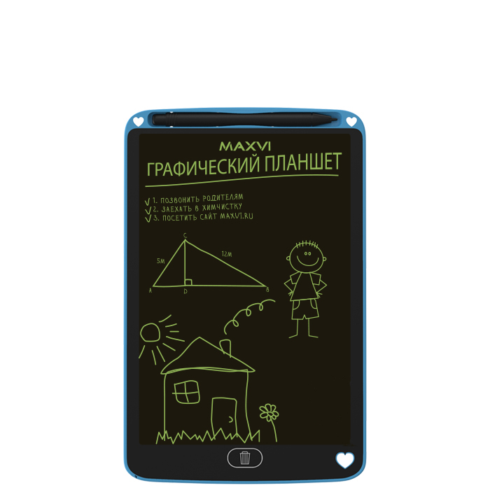 Графический планшет Maxvi MGT-01, 8.5", синий