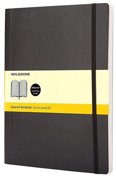 

Блокнот Moleskine CLASSIC SOFT, 190х250мм, клетка, 96 листов, черный (QP622)