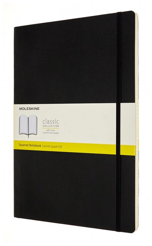 

Блокнот Moleskine CLASSIC SOFT, A4, клетка, 96 листов, черный (QP642)