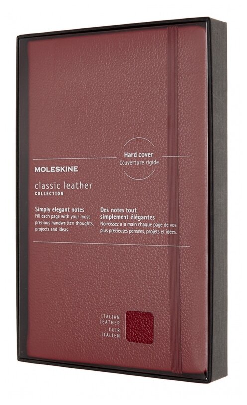 

Блокнот Moleskine LIMITED EDITION LEATHER, 130х210мм, линейка, 88 листов, красный (LCLH31HF1BOX)