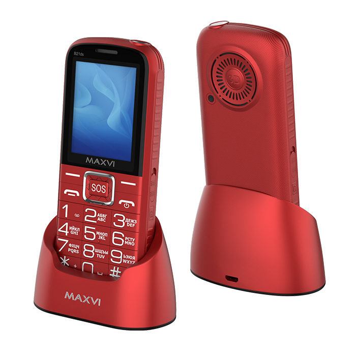 

Мобильный телефон MAXVI B21ds, 2.4" 240x320 TFT, MediaTek MT6261D, 32Mb RAM, 32Mb, BT, 1xCam, 2-Sim, 1600 мА·ч, micro-USB, красный, B21ds