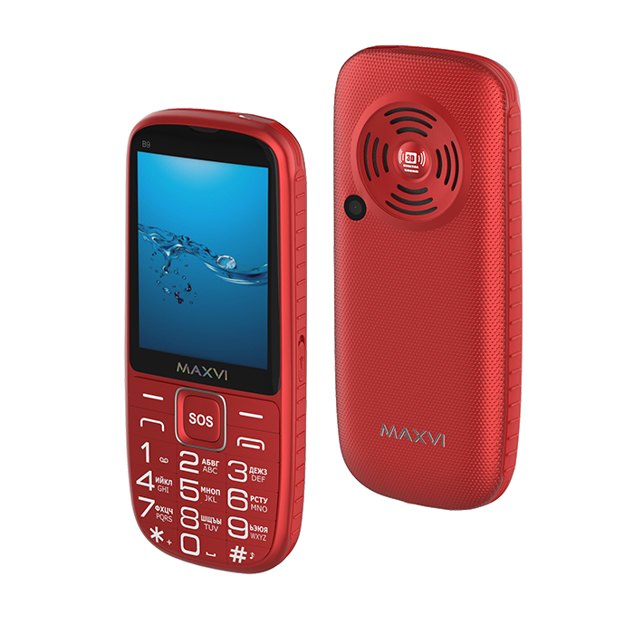 Мобильный телефон MAXVI B9 красный