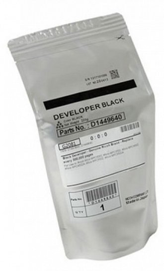 

Девелопер Ricoh оригинальный для Aficio MP C3002/3502/4502/5502, 300000 страниц, черный, пакет (D1449640)