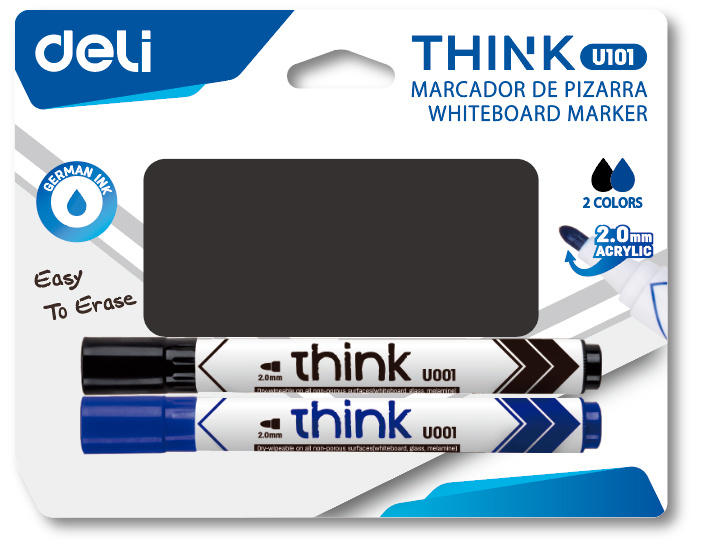 

Маркер для доски Deli Think, 2 шт., ассорти (CU101)