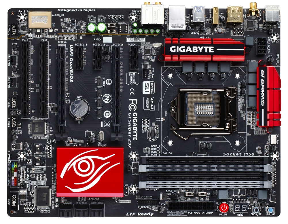 Материнская плата GIGABYTE G1.Sniper Z97, Socket1150, Intel Z97, ATX